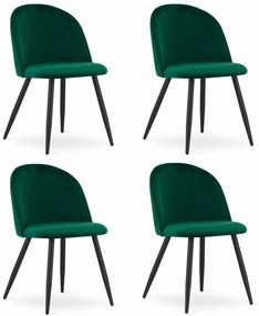Set 4 Scaune Bucatarie/Dining Capri Catifea Verzi