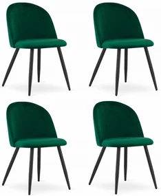 Set 4 Scaune Bucatarie/Dining Capri Catifea Verzi