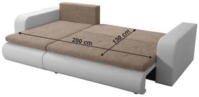 Colțar extensibil Bistran (alb + maro) (D). 1063799
