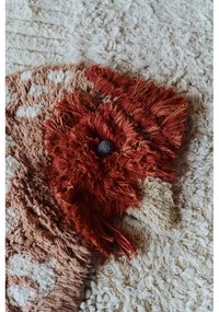Covor pentru copii maro lavabil, țesut manual din bumbac 110x100 cm Chicken – Lorena Canals