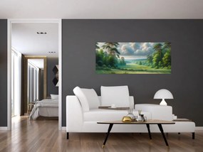 Tablou - Peisaj verde (120x50 cm)