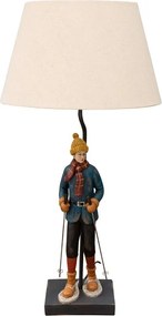 Lampa de masa, din rasina, cu abajur din bumbac, Hiking