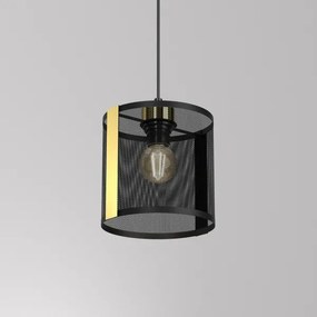 Lustră pe cablu KAGA 1xE27/60W/230V neagră/aurie