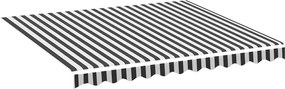 vidaXL Pânză de rezervă copertină, antracit și alb, 3x2,5 m