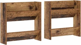 vidaXL Dulap pentru pantofi cu raft 2 pcs Lemn vechi 60 x 18 x 60 cm