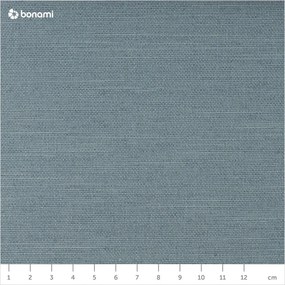 Pat matrimonial albastru deschis tapițat cu spațiu de depozitare cu somieră 140x200 cm Lotte – Meise Möbel