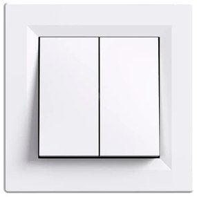 Întrerupător candelabru Nova 10A 250V 105 cu cadru alb