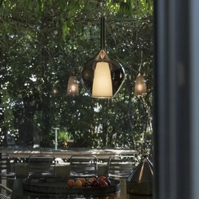 Ideal Lux - Pendul pe cablu KALIQUE 1xE27/42W/230V Ø 18 cm, fumuriu-negru