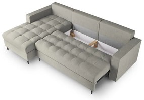 Canapea extensibilă cu șezlong stânga Milo Casa Santo, gri deschis