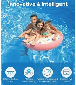 Robot cuaratre piscine fara fir Wybot Osprey 700 (X100), Li-Ion 8800 mAh, Pana la 80 m°, Autonomie pana la 110 minute, Auto-revers, Auto-parcare, Alb/Negru