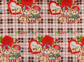Lenjerii din bumbac pentru patut Culoare maro, TEDDY