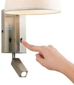 Lampă LED de perete Brilagi RAYA 1xE14/40W/230V + LED/3W alb/crom mat