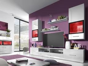 Zondo Mobilier living Sapphire Typ 09 (alb + alb lucios). 602262