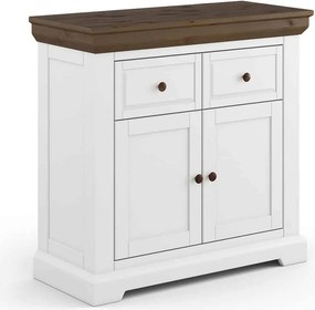 Pantofar lemn masiv nuc Iris II Alb/, 95 × 42 × 92 cm