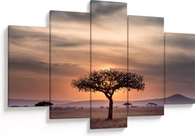 Tablou apusului de soare în Tanzania (150x105 cm)