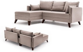 Canapea extensibilă de colț Bella Corner Sofa Left 2 - Cream