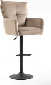 HR250W Scaun Catifea Latte Bază Neagră