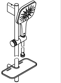 GROHE 26584000 - Set de duș RAINSHOWER SMARTACTIVE 130 CUBE, 600 mm, crom