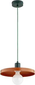 Lustră pe cablu LITO 1xE27/15W/230V, cupru/verde