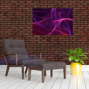 Tabloul abstract cu linii curbe (90x60 cm)