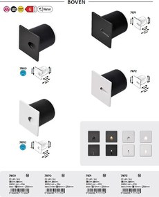 Spot LED incastrabil iluminat ambiental IP54 Boven negru