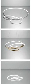Lustra LED design modern Diva 50cm, auriu, alb sau titan