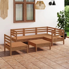 3082725 vidaXL Set mobilier de grădină, 6 piese, maro miere, lemn masiv de pin