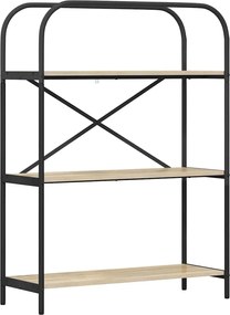 vidaXL Raft pentru cărți Stejar Sonoma 80 x 30 x 109 cm Lemn compozit
