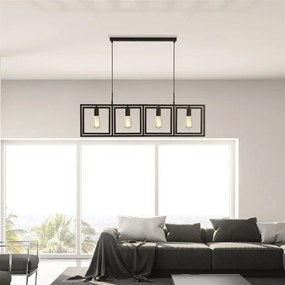 Lustra design industrial cu 4 surse de lumina Plaza