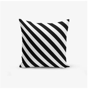 Set 4 fețe de pernă Minimalist Cushion Covers BW Graphic Patterns, 45 x 45 cm