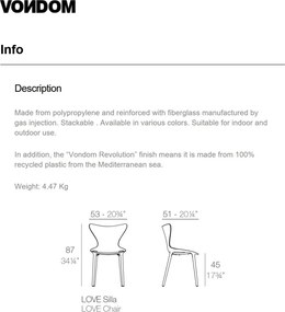 Set de 4 scaune de exterior / interior design modern premium Love 65042