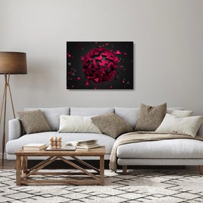 Tablou pe sticlă cu abstracție 3D (70x50 cm)