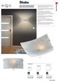 Redo 05-812 - Plafonieră SHAKE 1xE27/42W/230V 29,5x29,5 cm albă