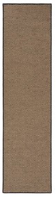Covor tip traversă negru/în culoare naturală din iută 60x230 cm Diamond – Flair Rugs