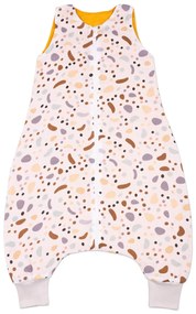 Sac de dormit cu picioare de vara din muselina 18-36 luni Kidizi Stone, 100% bumbac, 0.5 tog