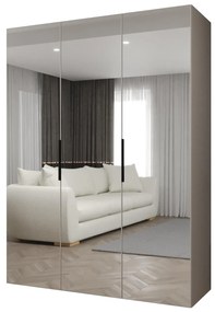 Dulap de haine 150 cm Mirabella 3 (Cașmir + Negru). 1126465