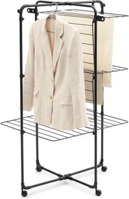 Uscător de rufe negru mat 23 m HangOn Tower – Brabantia