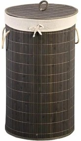 Kesper 19573 Coș de rufe din bambus, închis laculoare, 60 x 35 cm