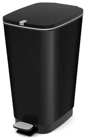 Coș de gunoi negru mat cu pedală din plastic 45 l Chic Bin – KIS