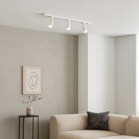 Spot pe șină TIGER, 3x GU10, 10 W pe bec, 230 V, alb