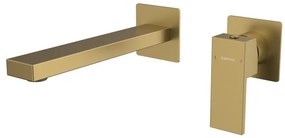 Sapho CUBEMIX - Baterie pentru lavoar, montaj încastrat, auriu mat