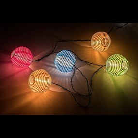 Lanț solar LED Rabalux 77048 cu 8 globuri dehârtie Titu