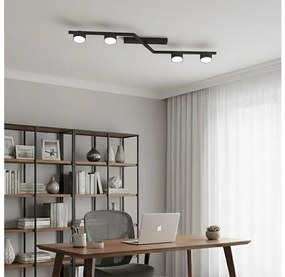 Plafonieră SKAN 4xGX53/12W/230V, neagră