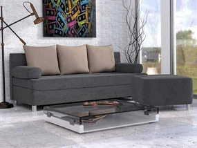 Set mobilier tapițat Miami 102 Cutie de pat, Tapiterie, Picioare: Plastic, Lemn: Pin