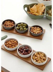 Boluri albe de servire în set de 3 bucăți din gresie Host - Ladelle