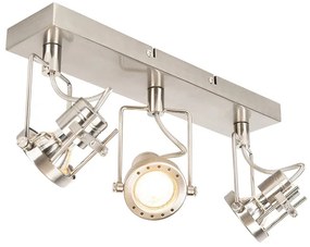 Spot industrial din oțel cu 3 lumini, rotativ și înclinabil - Suplux