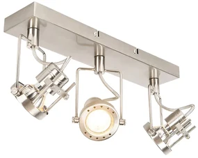 Spotlight industrial din oțel cu 3 lumini rotative și reglabile - Suplux