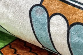 BAMBINO 61430 covor lavabil Prințesă, alfabet, străzi pentru copii anti-alunecare - gri / roz