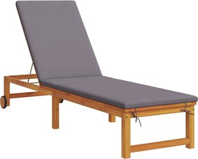 vidaXL Șezlong Maro 202 x 53 x 89 cm Lemn Solid de Acacia