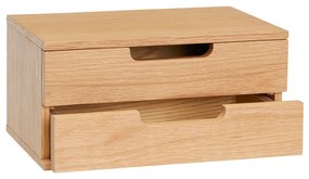 Noptieră în culoare naturală suspendată/cu rafturi cu aspect de lemn de stejar AtHand – Hübsch